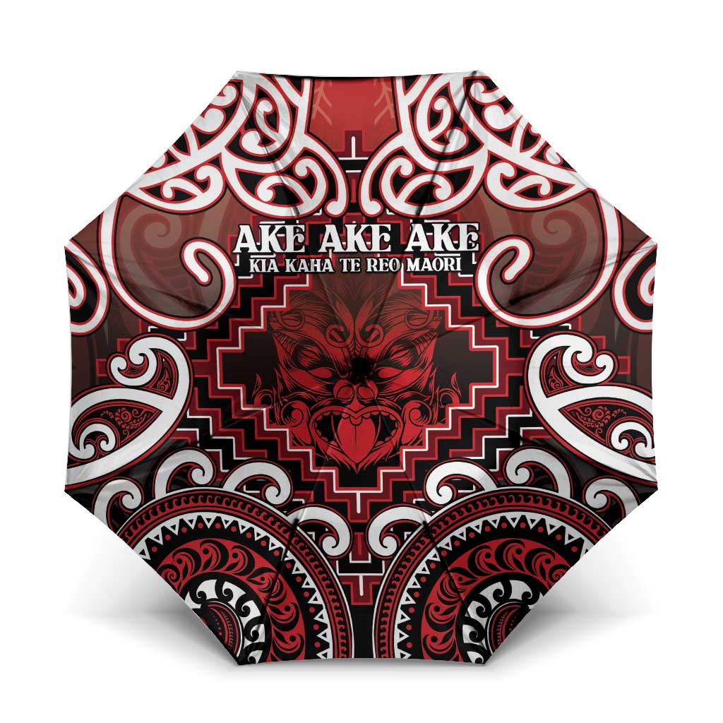 New Zealand Aotearoa Umbrella Te Reo Maori Ake Ake Ake - Polynesian Pride