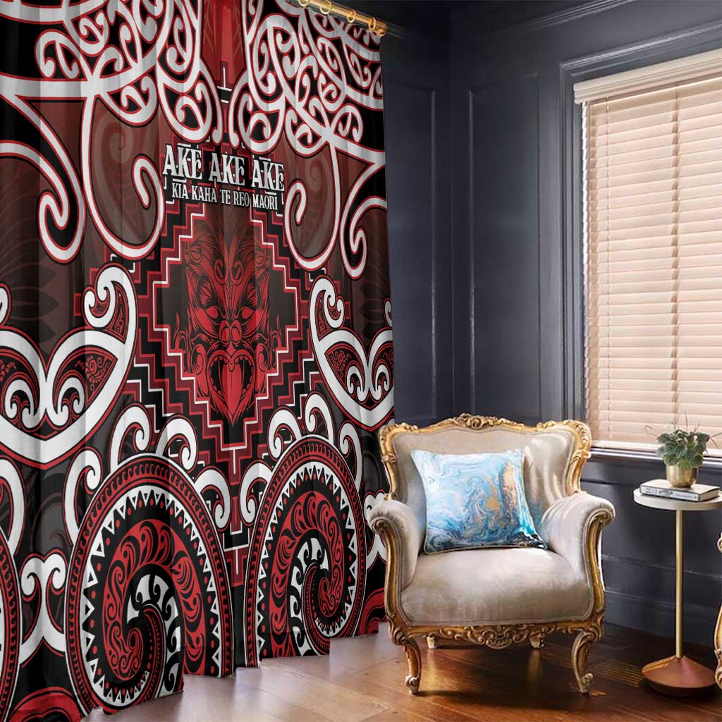 New Zealand Aotearoa Window Curtain Te Reo Maori Ake Ake Ake - Polynesian Pride