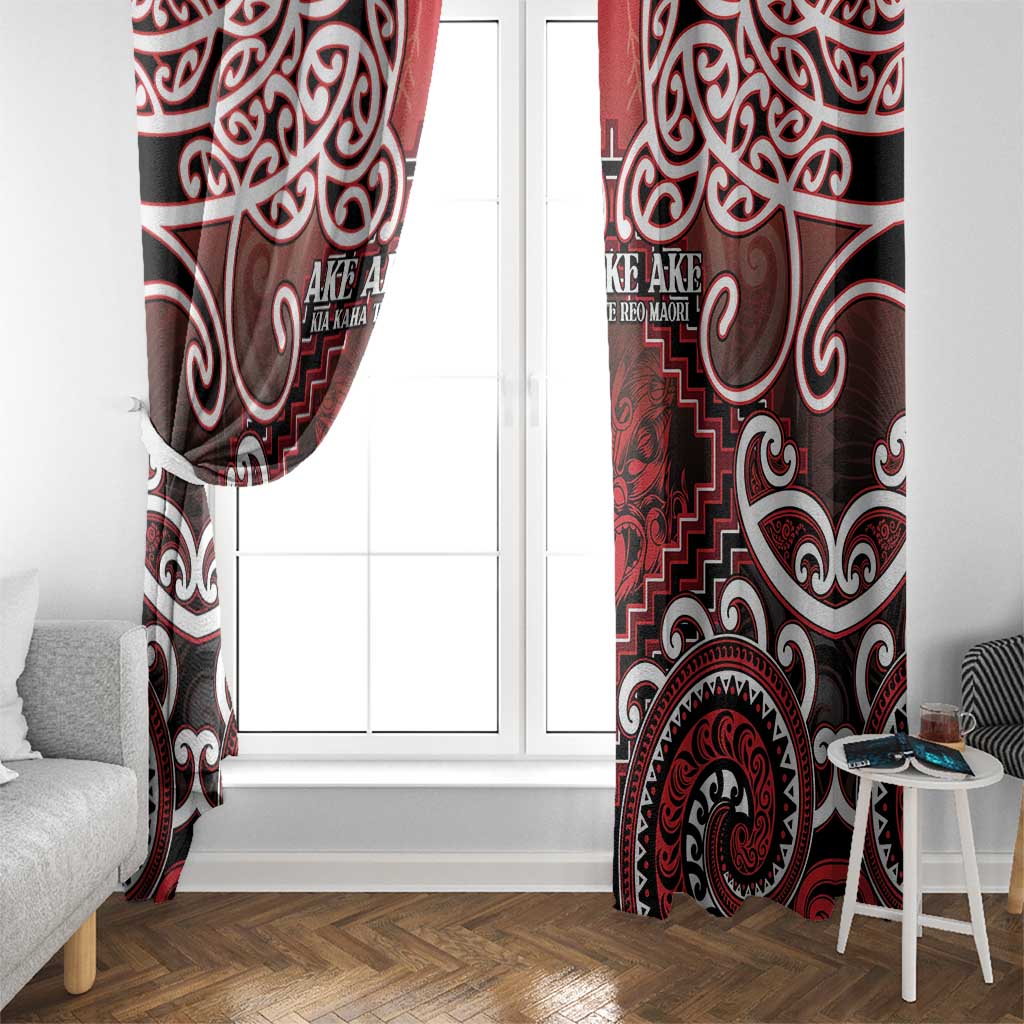 New Zealand Aotearoa Window Curtain Te Reo Maori Ake Ake Ake - Polynesian Pride