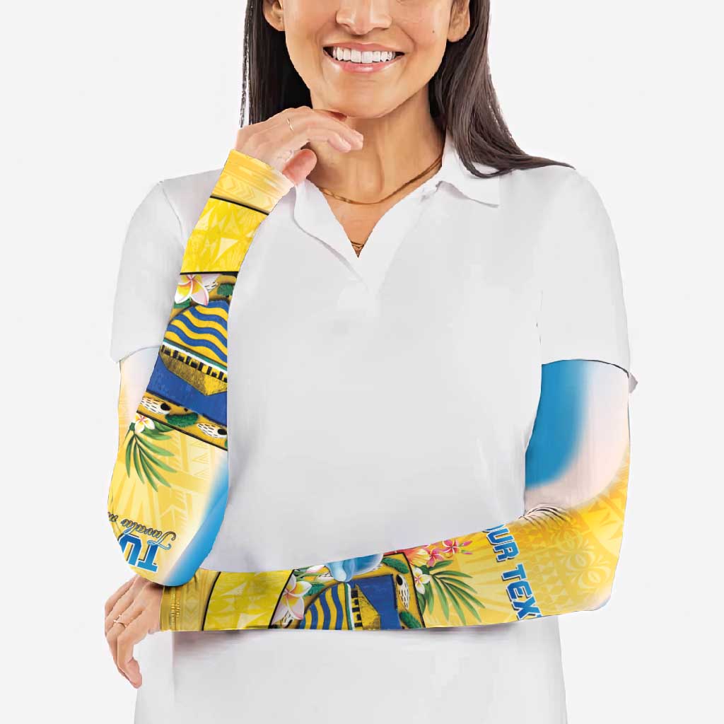 Tuvalu Independence Day Arm Sleeves Tuvalu Mo Te Atua - Polynesian Pride