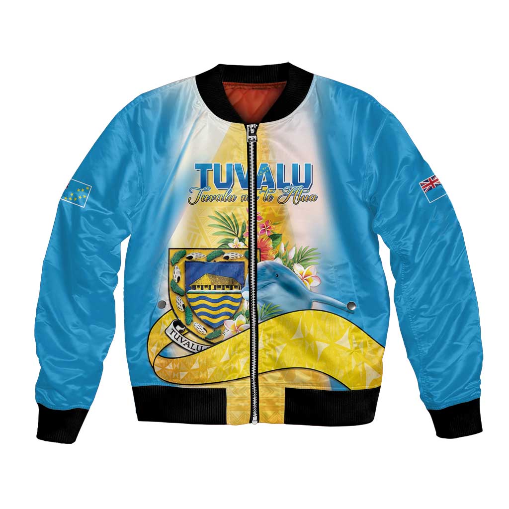 Personalised Tuvalu Independence Day Bomber Jacket Tuvalu Mo Te Atua - Polynesian Pride