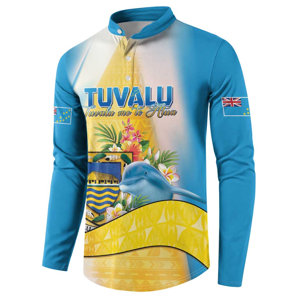 Personalised Tuvalu Independence Day Button Sweatshirt Tuvalu Mo Te Atua - Polynesian Pride