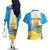 Personalised Tuvalu Independence Day Couples Matching Off The Shoulder Long Sleeve Dress and Hawaiian Shirt Tuvalu Mo Te Atua - Polynesian Pride