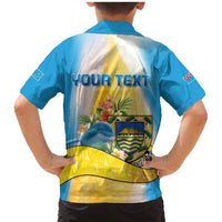 Personalised Tuvalu Independence Day Family Matching Mermaid Dress and Hawaiian Shirt Tuvalu Mo Te Atua - Polynesian Pride