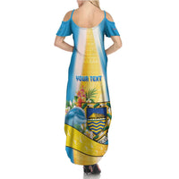 Personalised Tuvalu Independence Day Family Matching Summer Maxi Dress and Hawaiian Shirt Tuvalu Mo Te Atua - Polynesian Pride