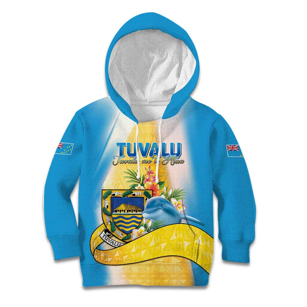 Personalised Tuvalu Independence Day Kid Hoodie Tuvalu Mo Te Atua - Polynesian Pride