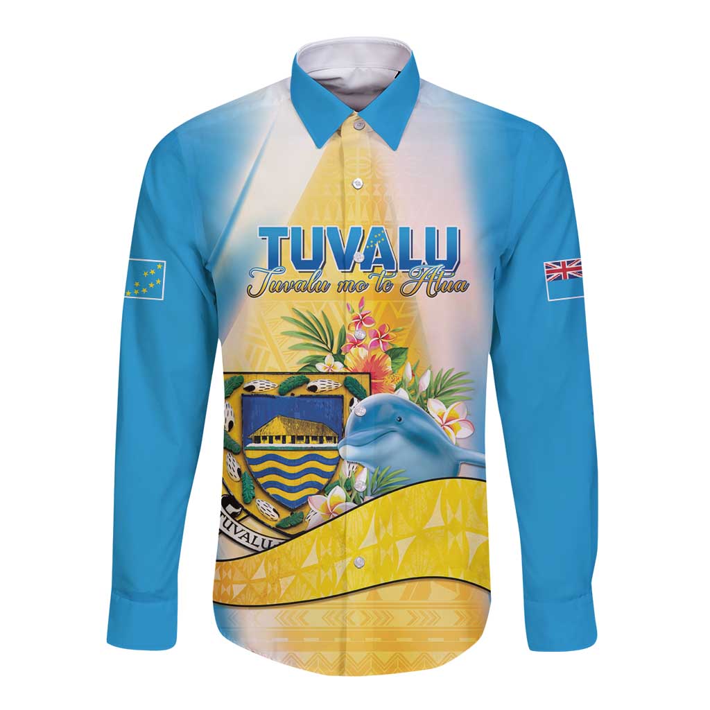 Personalised Tuvalu Independence Day Long Sleeve Button Shirt Tuvalu Mo Te Atua - Polynesian Pride