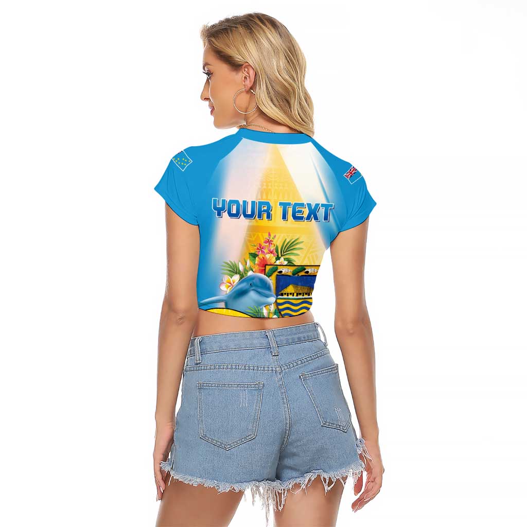 Personalised Tuvalu Independence Day Raglan Cropped T Shirt Tuvalu Mo Te Atua - Polynesian Pride