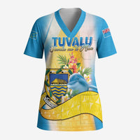 Personalised Tuvalu Independence Day Scrub Top Tuvalu Mo Te Atua - Polynesian Pride