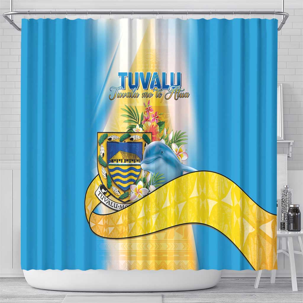 Tuvalu Independence Day Shower Curtain Tuvalu Mo Te Atua - Polynesian Pride