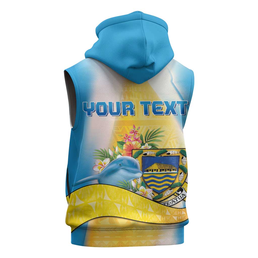 Personalised Tuvalu Independence Day Sleeveless Hoodie Tuvalu Mo Te Atua - Polynesian Pride