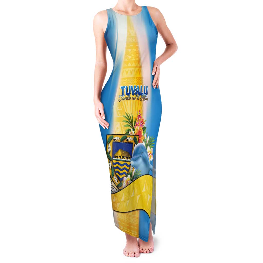 Personalised Tuvalu Independence Day Tank Maxi Dress Tuvalu Mo Te Atua - Polynesian Pride
