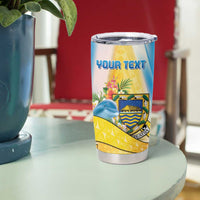 Personalised Tuvalu Independence Day Tumbler Cup Tuvalu Mo Te Atua - Polynesian Pride