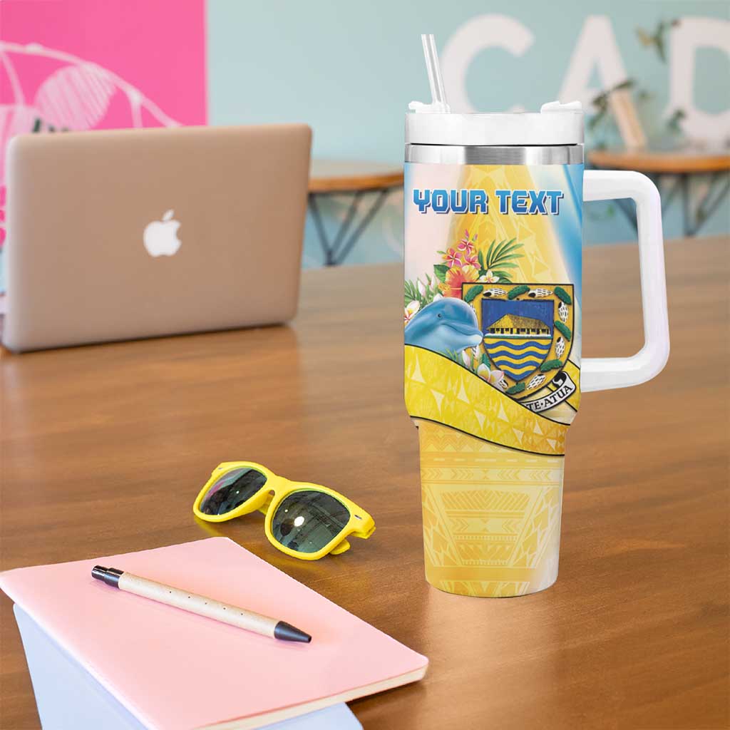 Personalised Tuvalu Independence Day Tumbler With Handle Tuvalu Mo Te Atua - Polynesian Pride