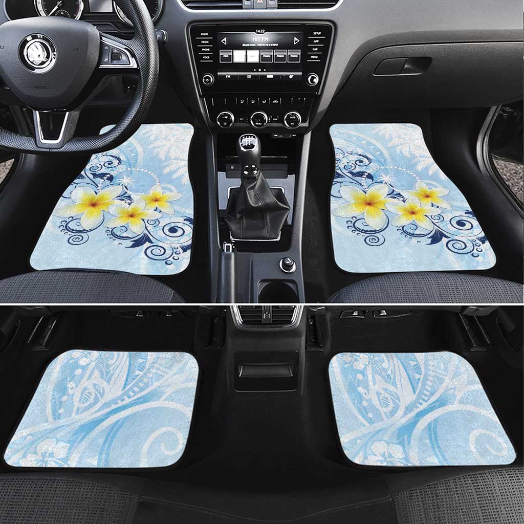 FSM Chuuk Constitution Day Car Mats Polynesian Curves Plumeria - Polynesian Pride