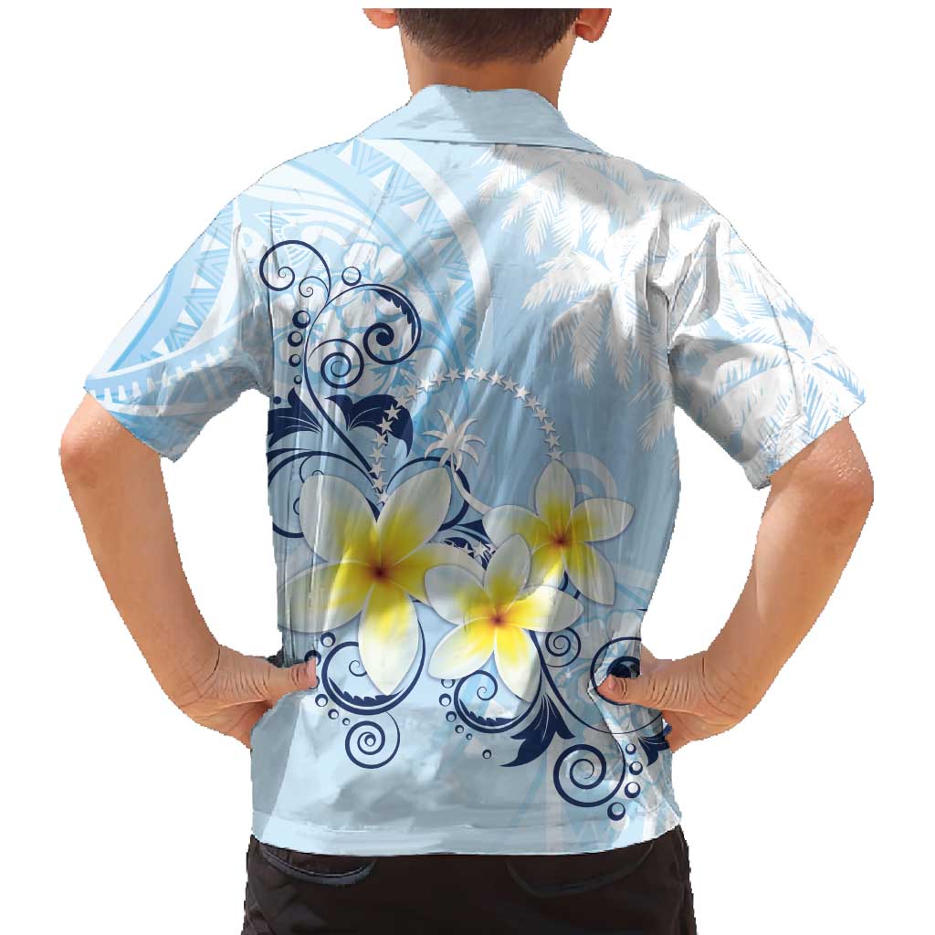 FSM Chuuk Constitution Day Family Matching Mermaid Dress and Hawaiian Shirt Polynesian Curves Plumeria - Polynesian Pride