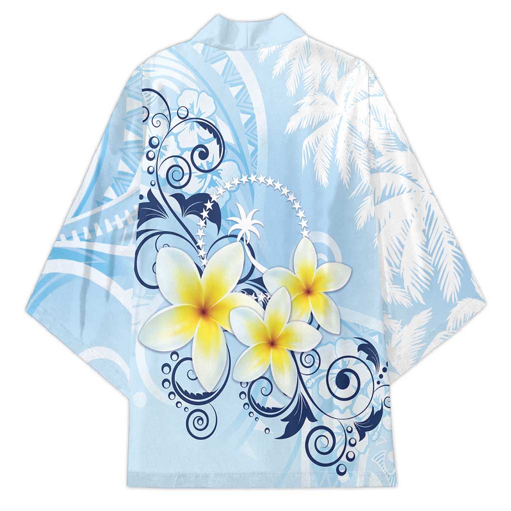 FSM Chuuk Constitution Day Kimono Polynesian Curves Plumeria - Polynesian Pride