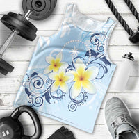 FSM Chuuk Constitution Day Men Tank Top Polynesian Curves Plumeria - Polynesian Pride