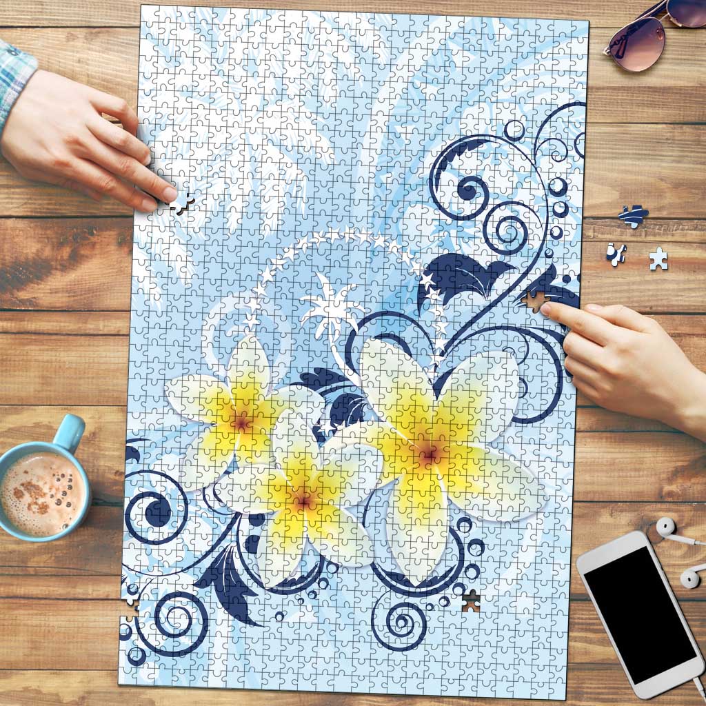 FSM Chuuk Constitution Day Puzzle Polynesian Curves Plumeria - Polynesian Pride
