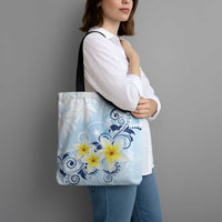 FSM Chuuk Constitution Day Tote Bag Polynesian Curves Plumeria - Polynesian Pride