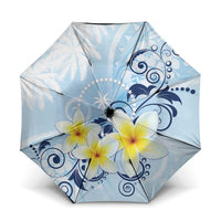 FSM Chuuk Constitution Day Umbrella Polynesian Curves Plumeria - Polynesian Pride