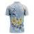 FSM Chuuk Constitution Day Zipper Polo Shirt Polynesian Curves Plumeria - Polynesian Pride