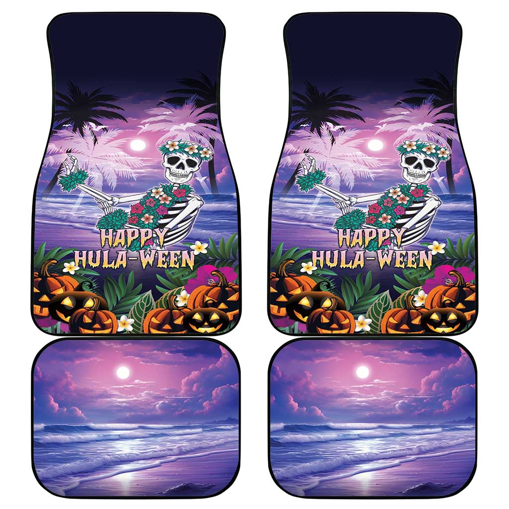 Happy Hulaween Car Mats Mahaloween Skeleton Dancing