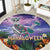 Happy Hulaween Round Carpet Mahaloween Skeleton Dancing