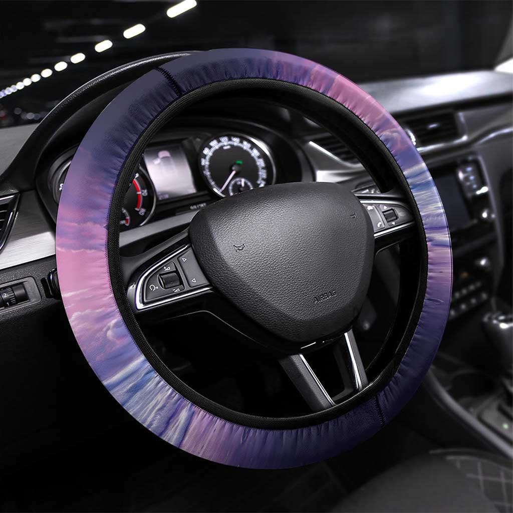 Happy Hulaween Steering Wheel Cover Mahaloween Skeleton Dancing