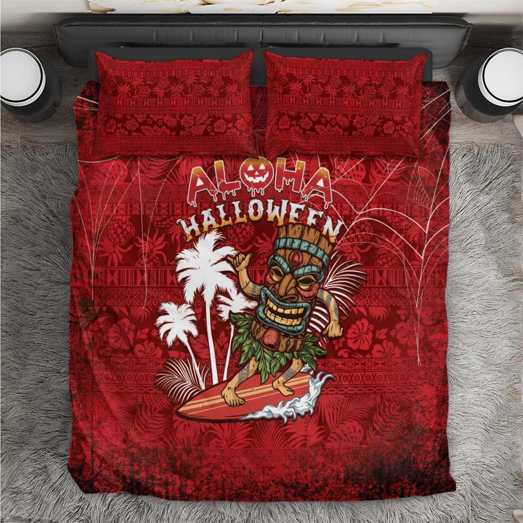 Aloha Halloween Bedding Set Skeleton Surfing