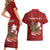 Personalised Aloha Halloween Couples Matching Short Sleeve Bodycon Dress and Hawaiian Shirt Skeleton Surfing