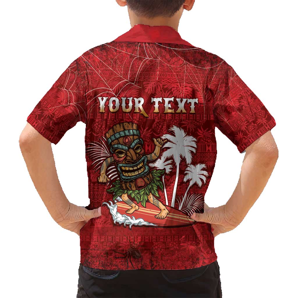 Personalised Aloha Halloween Family Matching Long Sleeve Bodycon Dress and Hawaiian Shirt Skeleton Surfing LT05 - Polynesian Pride