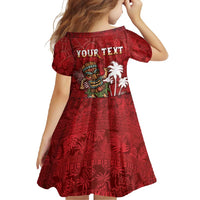 Personalised Aloha Halloween Family Matching Long Sleeve Bodycon Dress and Hawaiian Shirt Skeleton Surfing LT05 - Polynesian Pride