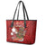 Aloha Halloween Leather Tote Bag Skeleton Surfing