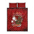 Aloha Halloween Quilt Bed Set Skeleton Surfing