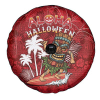 Aloha Halloween Spare Tire Cover Skeleton Surfing