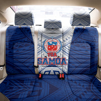 Samoa Rugby Back Car Seat Cover 2023 Pacific Championships Polynesian Pattern