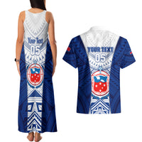 Custom Samoa Rugby Couples Matching Tank Maxi Dress and Hawaiian Shirt 2023 Pacific Championships Polynesian Pattern LT05 - Polynesian Pride