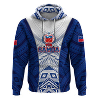 Custom Samoa Rugby Hoodie 2023 Pacific Championships Polynesian Pattern LT05 Pullover Hoodie Blue - Polynesian Pride
