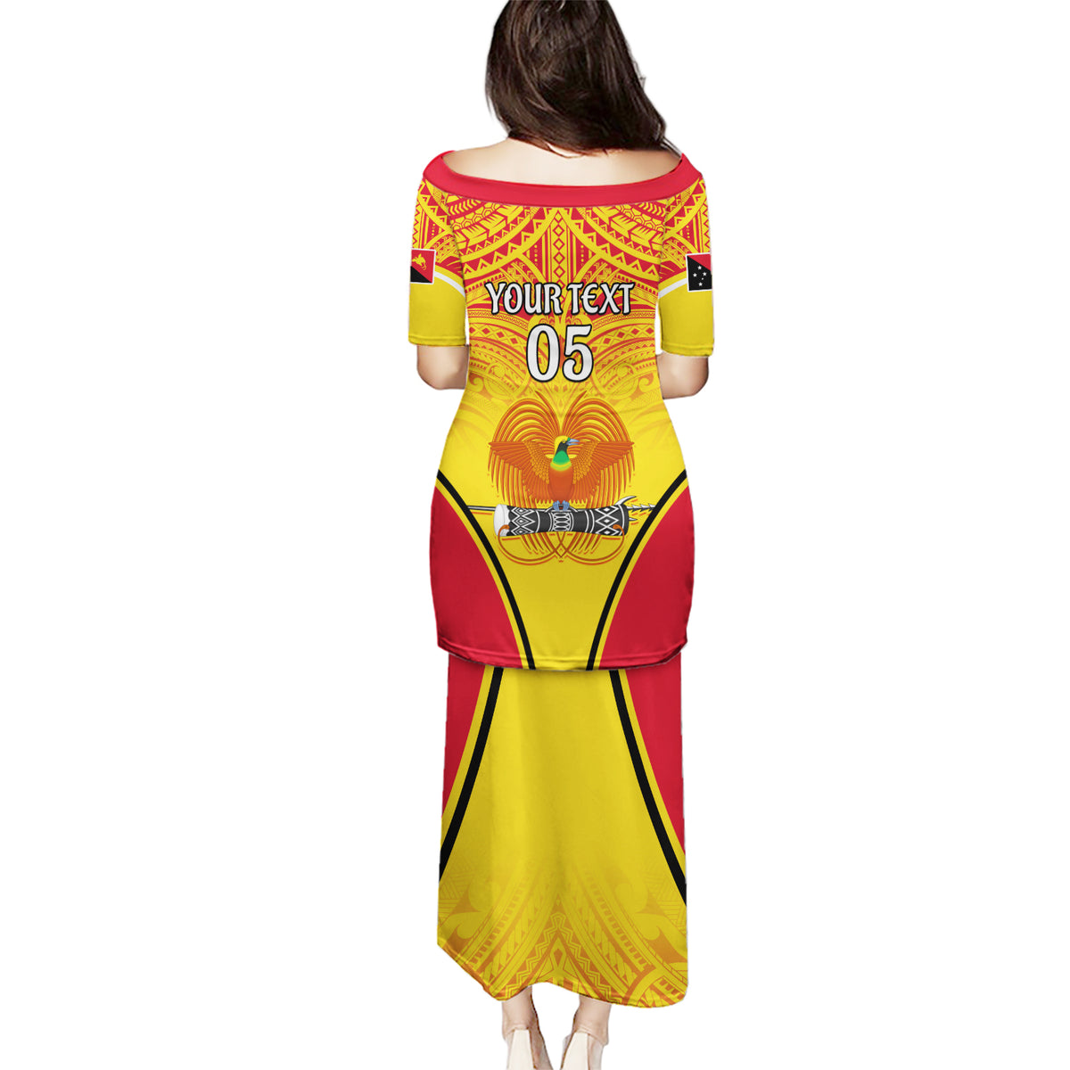 Custom Papua New Guinea Rugby Puletasi 2023 Pacific Championships The Kumuls LT05 - Polynesian Pride