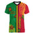 Personalised Vanuatu Happy Unity Day Women V Neck T Shirt Polynesian Plumeria LT05 Female Red - Polynesian Pride