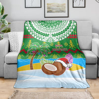 Cook Islands Christmas Blanket Coconut Santa Beach Style LT05 - Polynesian Pride