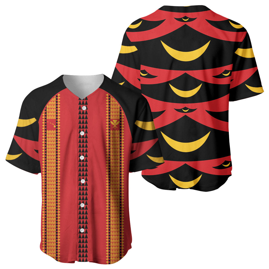 Hawaii Ahu Ula Inspired Baseball Jersey Red Version LT05 - Polynesian Pride