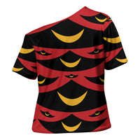 Hawaii Ahu Ula Inspired Cross Shoulder Shirt Red Version LT05 - Polynesian Pride