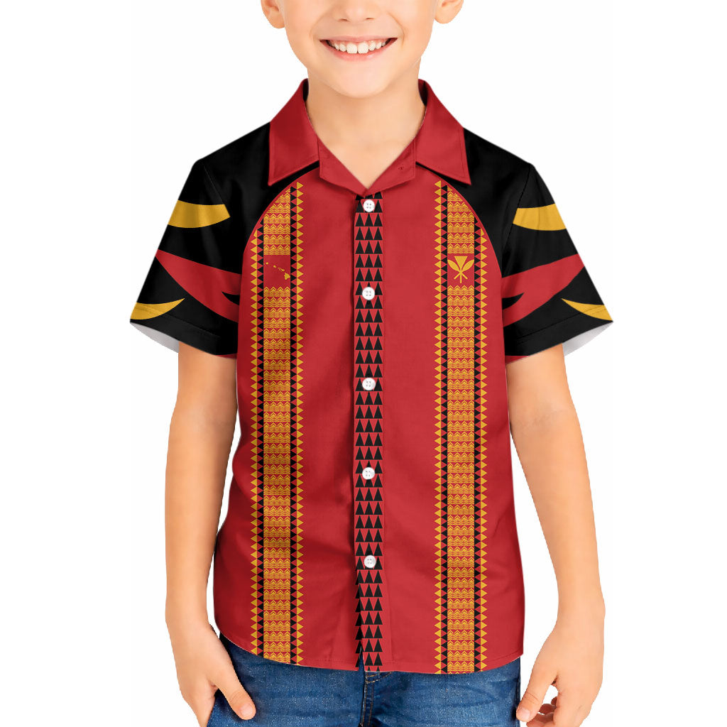 Hawaii Ahu Ula Inspired Hawaiian Shirt Red Version LT05 - Polynesian Pride