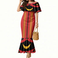 Hawaii Ahu Ula Inspired Mermaid Dress Red Version LT05 Women Red - Polynesian Pride