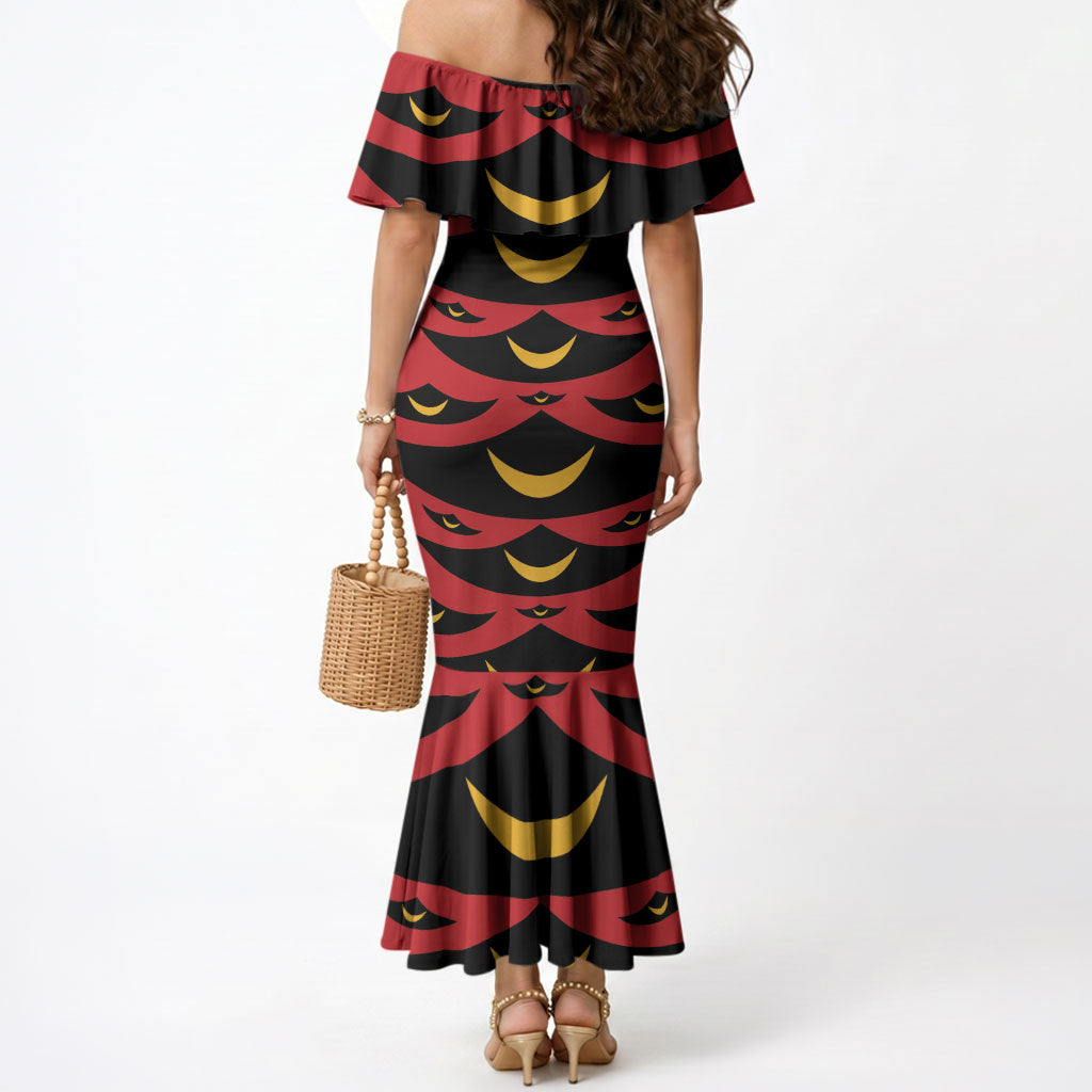 Hawaii Ahu Ula Inspired Mermaid Dress Red Version LT05 - Polynesian Pride