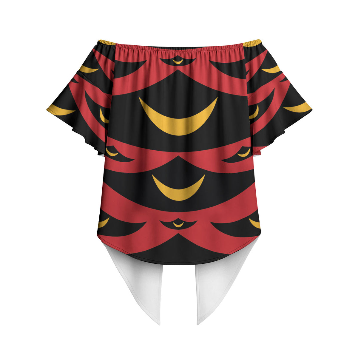 Hawaii Ahu Ula Inspired Off Shoulder Wrap Waist Top Red Version LT05 - Polynesian Pride
