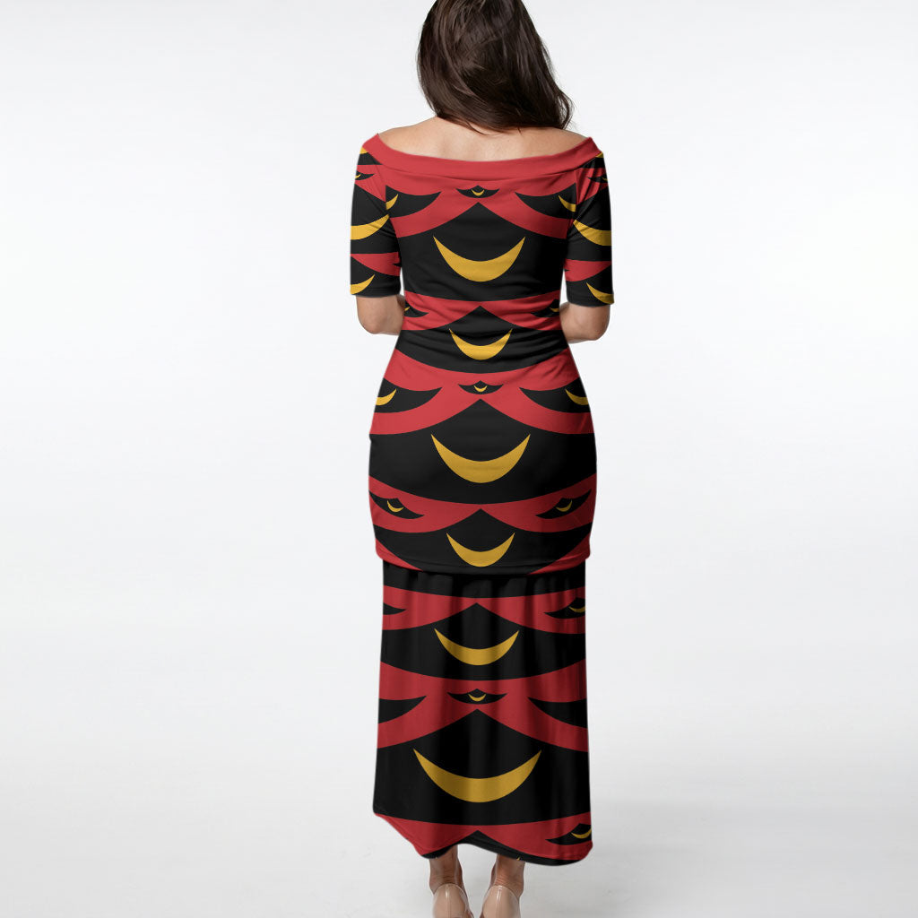 Hawaii Ahu Ula Inspired Puletasi Red Version LT05 - Polynesian Pride