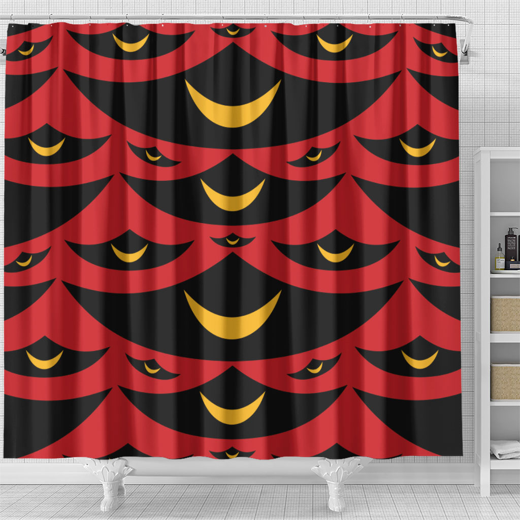 Hawaii Ahu Ula Inspired Shower Curtain Red Version LT05 - Polynesian Pride